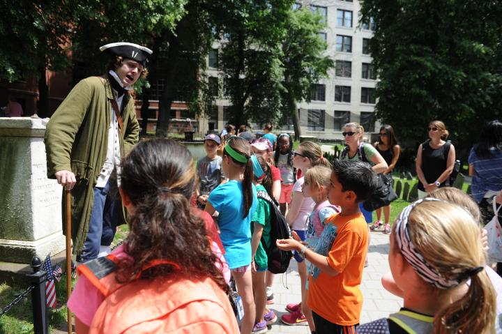 Paul Revere Grave with Guide