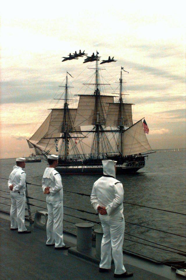 USS Constitution Flyover & Crew