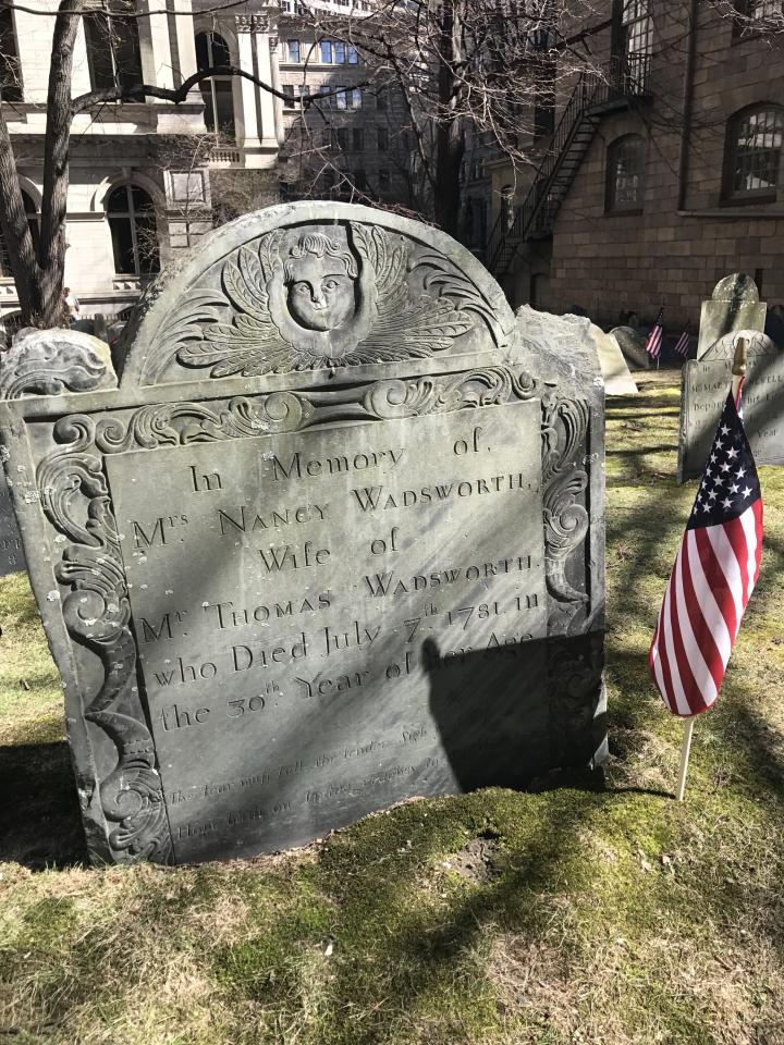 King's Chapel Burying Ground Headstone